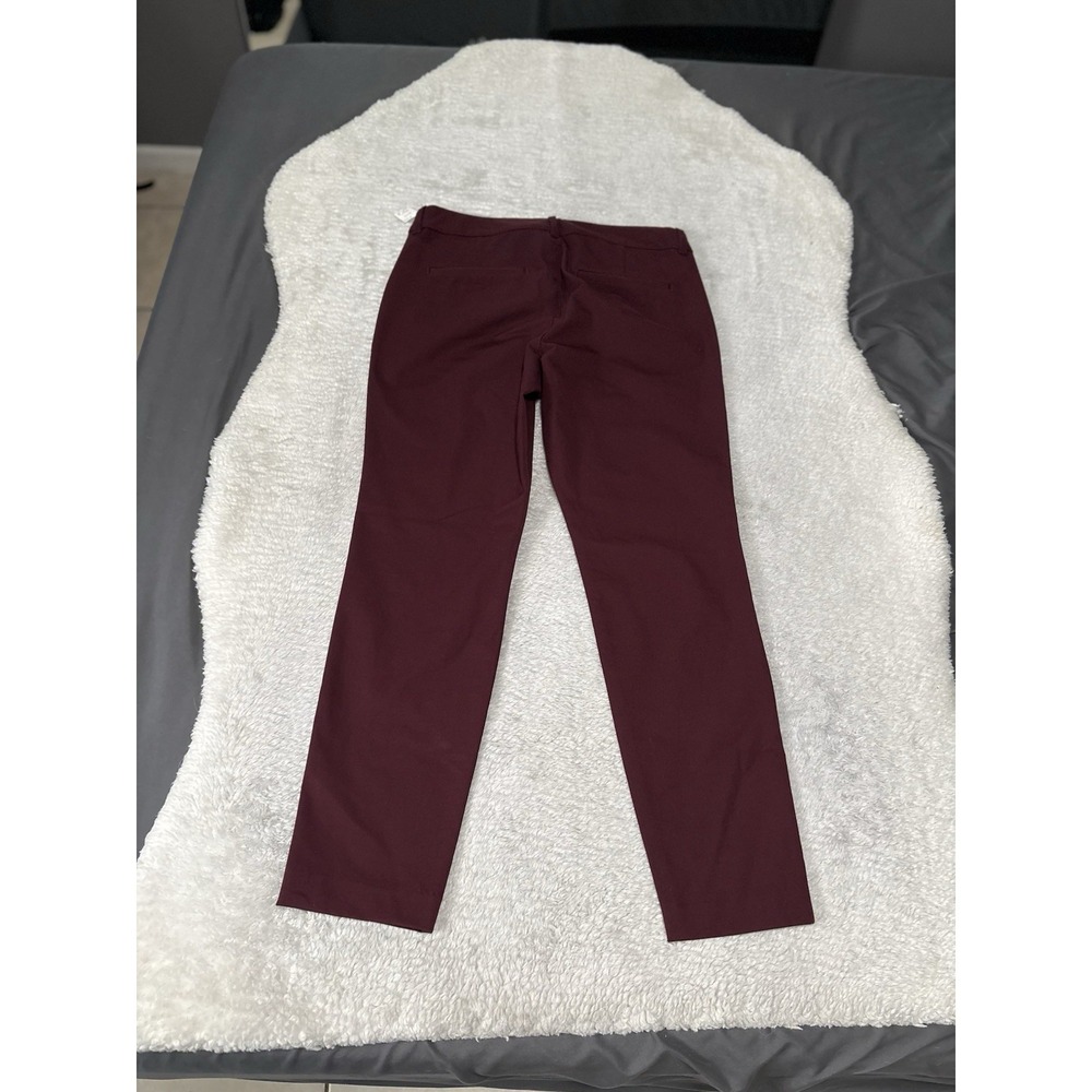 New Old Navy High Rise Pixie Skinny Burgundy Chino Pants Size 10 Petite 10P S - Picture 2 of 8